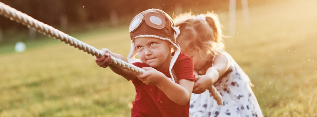 Children playing Tug of War